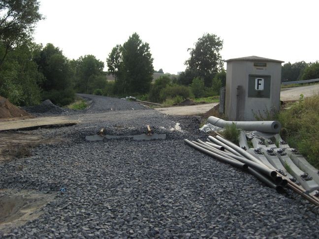 Altes Gleis am Bahnübergang der Verbindungsstraße Erkersreuth - Dorf Plößberg