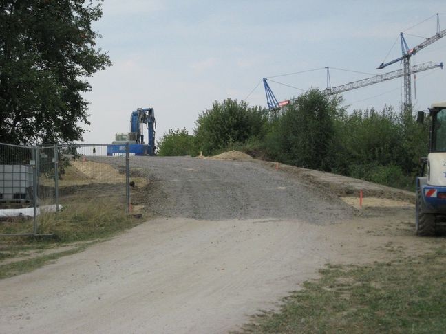 Auffahrt zur Brücke aus Richtung Selb - Bergerfahrung nötig