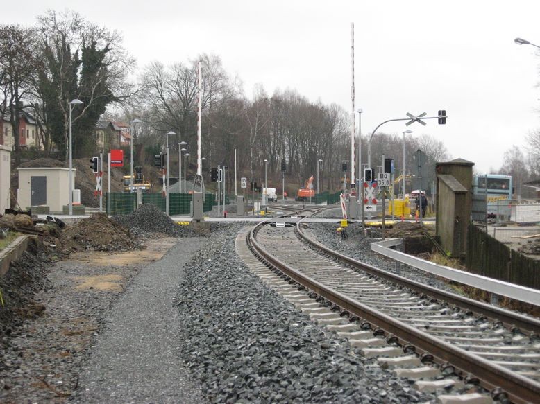 Bahnübergang in Selb-Plößberg bei km 35,0