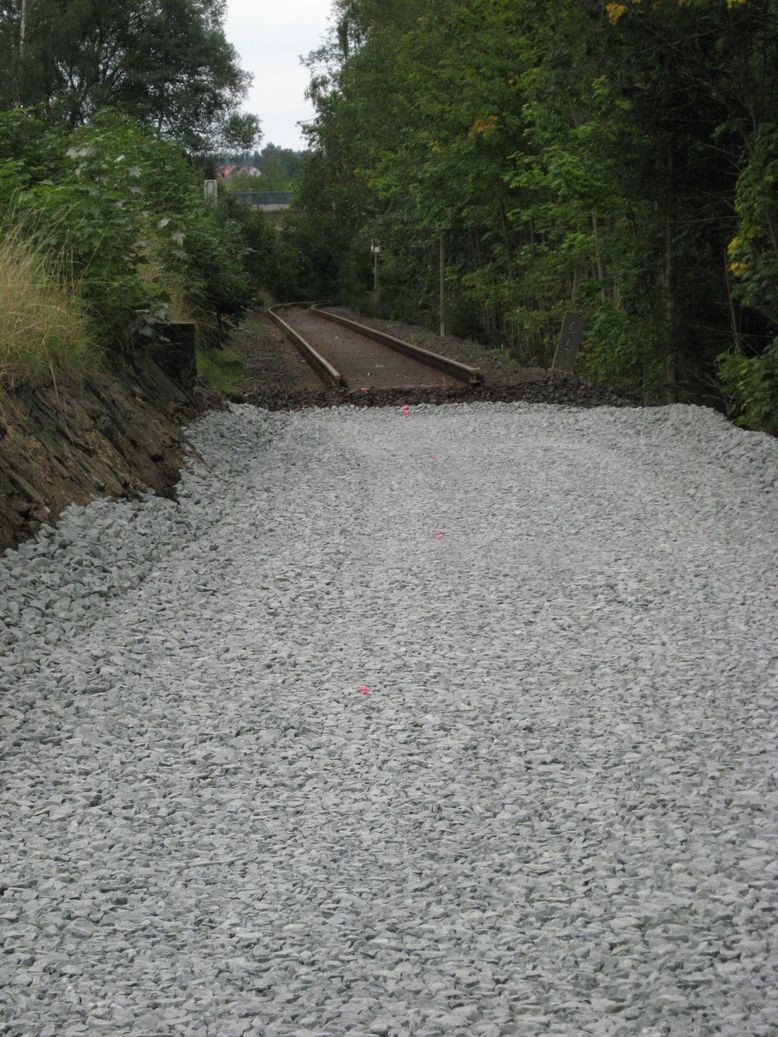 Noch offene Verbindung zum Gleis nach Selb oberhalb Stopselbude