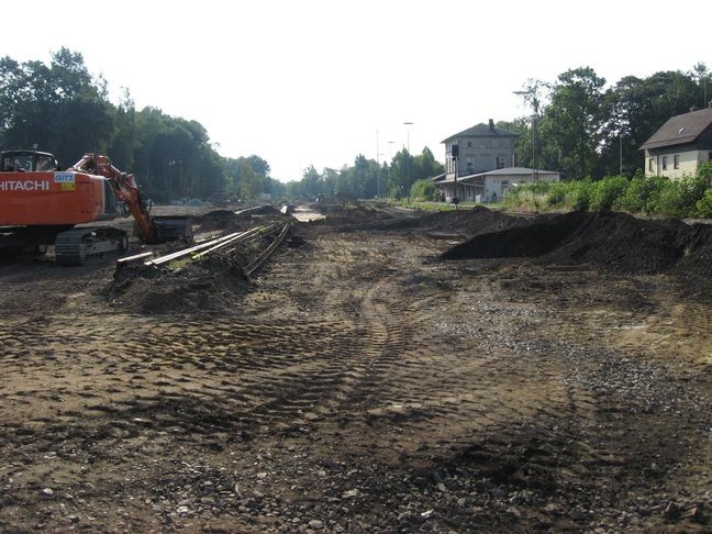 Platz für das neue Gleis 1 nach Selb-Stadt