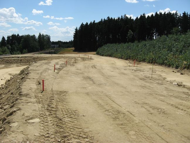 Bockelbergweg neu in S-Form aus Richtung Dorf