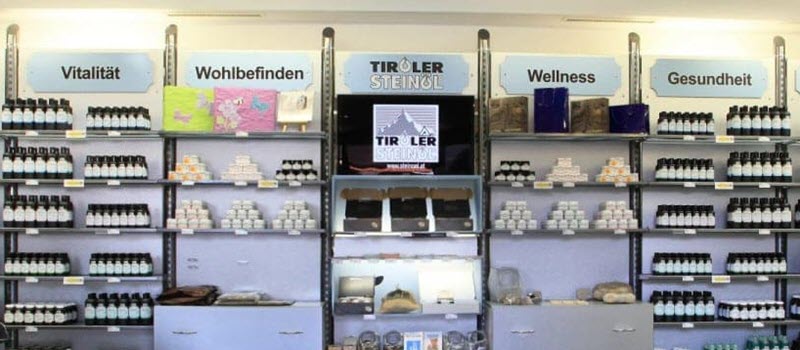 Tiroler Steinöl Produkte vom Achensee - jetzt auch in Rutesheim