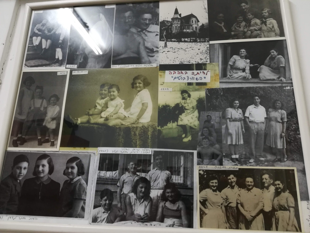 Die wenigen erhalten gebliebenen Fotos an der Wand bei Judith. Die Familie, aus der sie stammt, gibt es nicht mehr.