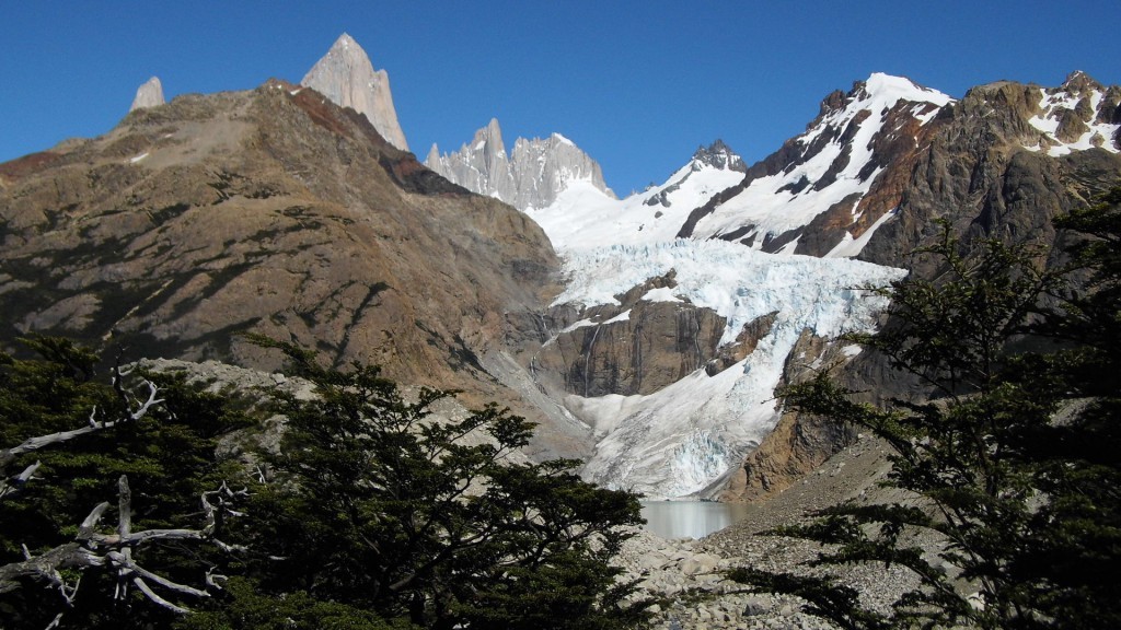 Laguna de Los Tres, glacier et Fitz Roy