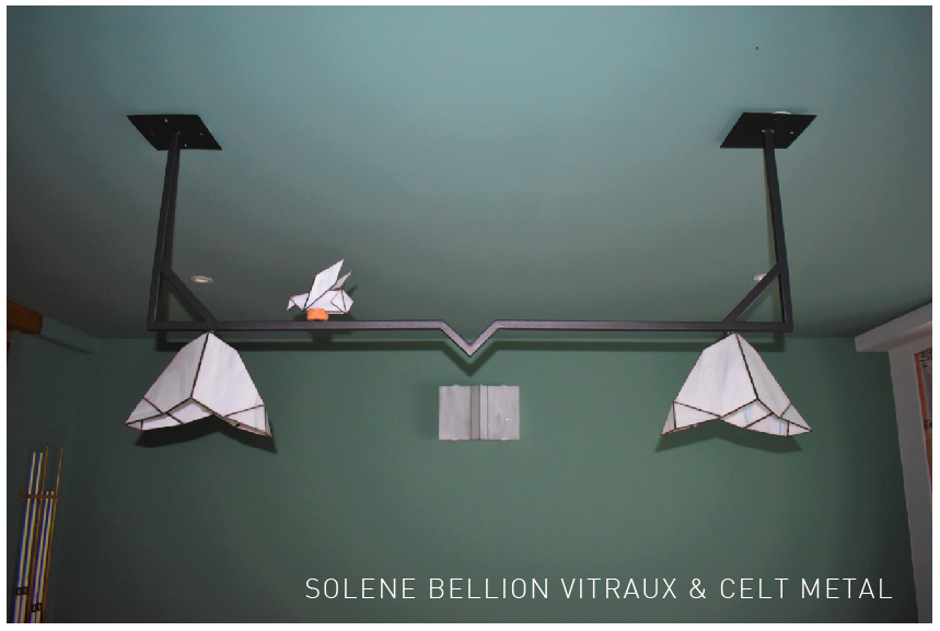 Luminaire pour billard & Applique murale /// Vitraux Ar Vro