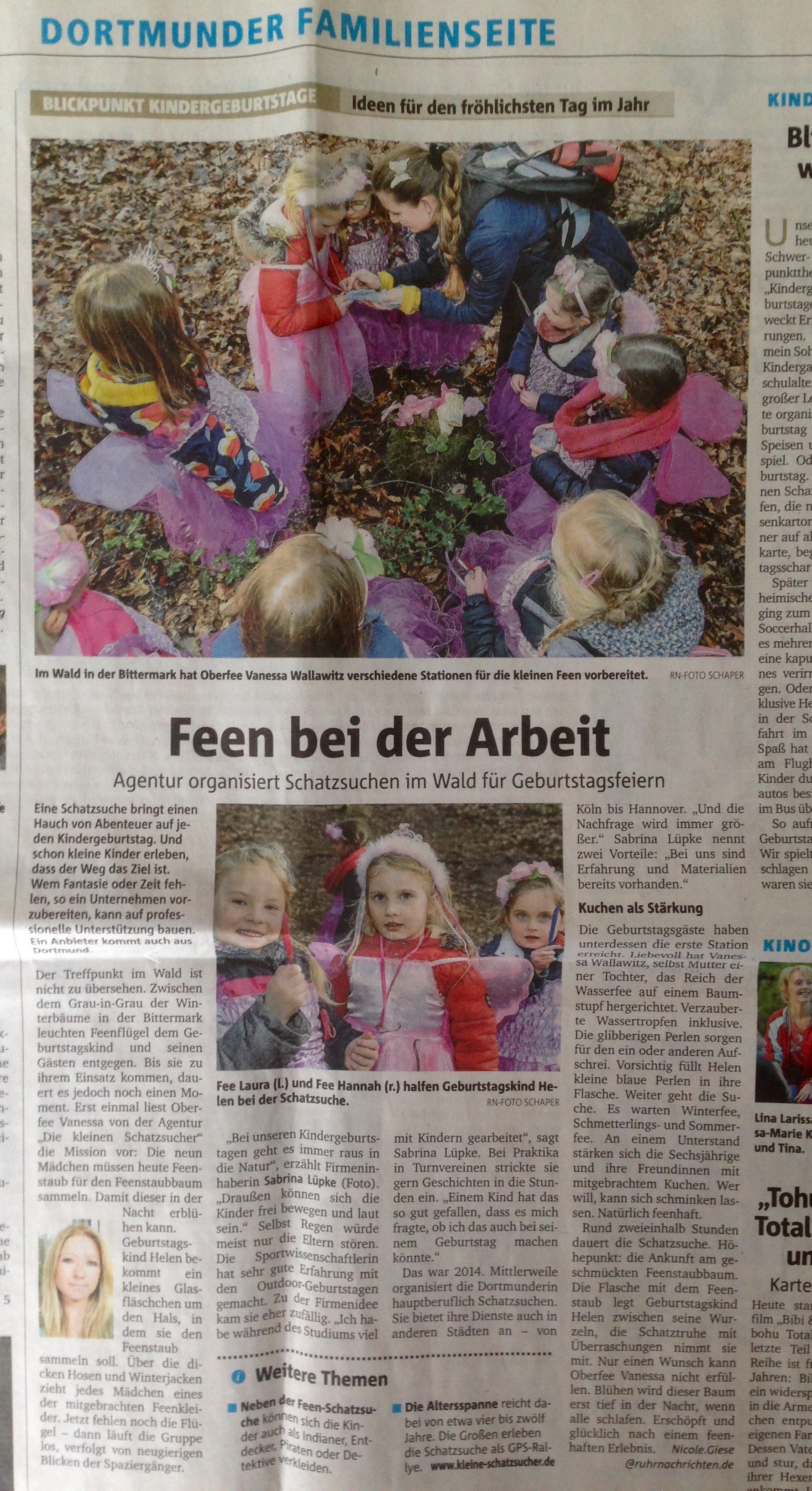 Kindergeburtstage Am Schultenhof Querwaldein Dortmund