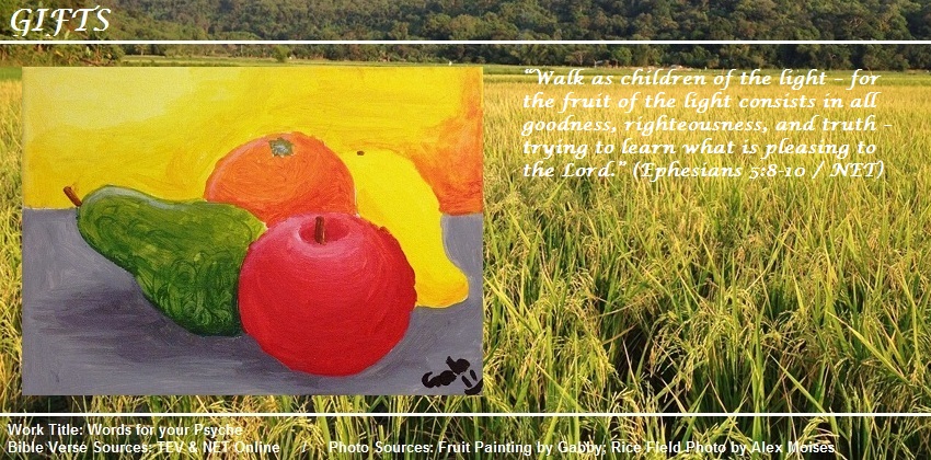 Gallery of Bible Verses about Gifts beginning from Ephesians 5:8-10