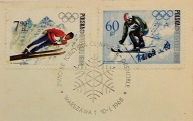 Sports_Winter-Olympics_1968-Grenoble_Poland-1968_First-Day-Cover/FDC-main-part