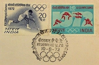 20th-Olympic-Games_Munich_Summer_India-1972_First-Day-Cover/FDC-main-part
