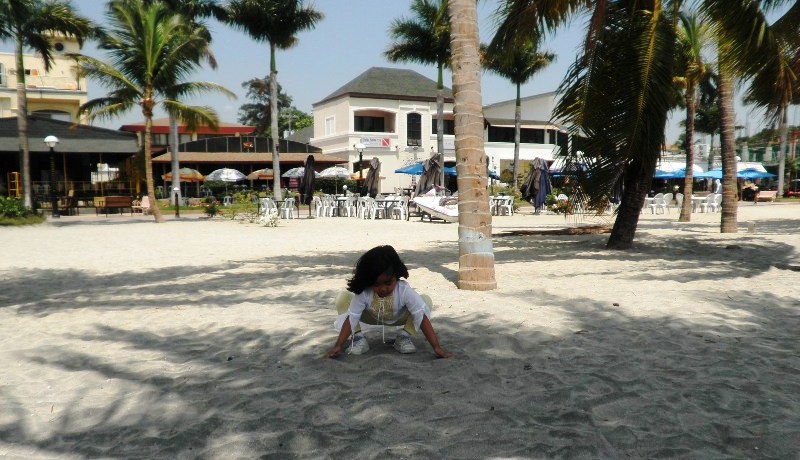 My Little Angel Gabby Playing with Sand in Waterfront Area