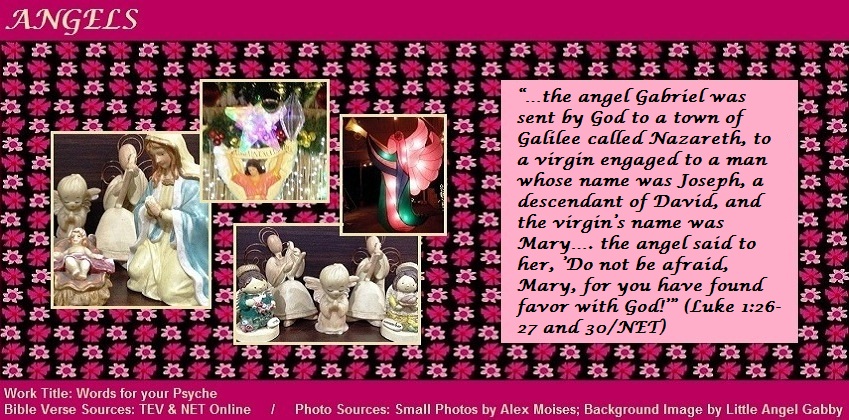 Gallery of Bible Verses about Angels beginning from Luke 1:26-27 and 30
