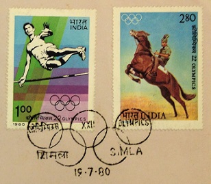 22nd-Olympic-Games_Moscow_Summer_India-1980_First-Day-Cover/FDC-main-part