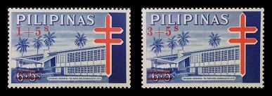 Mga Selyo ng Pilipinas: Agosto 19, 1965 - Rikargong Selyong Pangkawanggawa Kontra-TB - Set ng 2 selyo – Philippine stamps