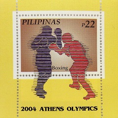 Souvenir Sheet, Philippines, 2004, Olympics on Stamps; Topical Stamp Collecting