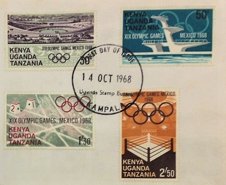 19th-Olympic-Games_Mexico_Summer_Uganda-1968_First-Day-Cover/FDC-main-part