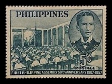 Selyo ng Pilipinas: Oktubre 16, 1957 - Ika-50 Anibersaryo ng Unang Kapulungan ng Pilipinas - Set ng 1 selyo – Philippine stamp