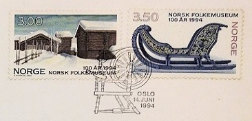Topic: Museum and gallery / Philatelic Item: First day cover (FDC), main part; Norway, 1994