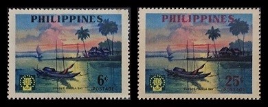 Mga Selyo ng Pilipinas: Abril 7, 1960 - Pangdaigdigan Taon ng mga Tapon - Set ng 2 selyo – Philippine stamps