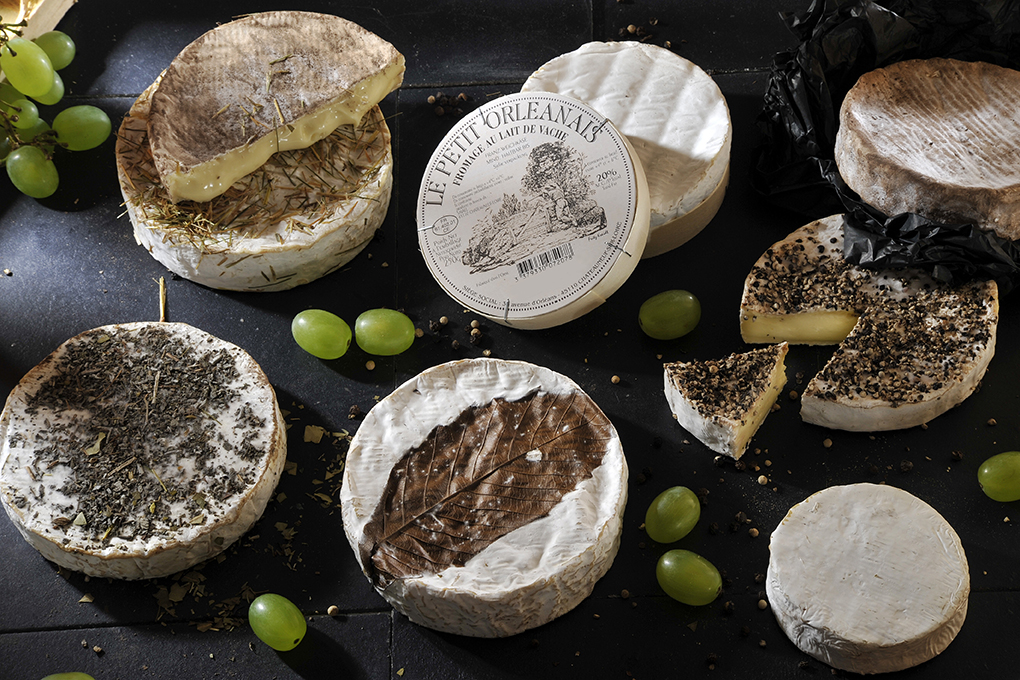 Autres fromages du Centre "Non AOP" - Olivet cendré & Pithiviers au foin; Feuille de Dreux;  Orléanais; Frinault; Petit Trôo