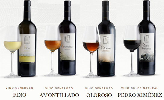 Vin de Liqueur "Jerez" - "Xeres" - "Sherry" - du plus sec au plus doux