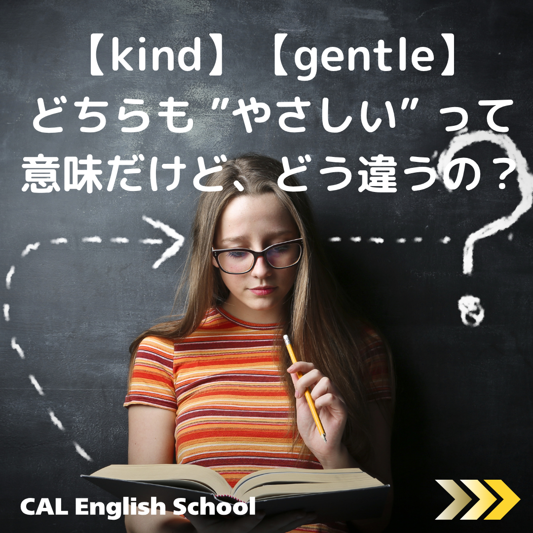 【kind】【gentle】どちらも「やさしい」って意味だけど、どう違う？