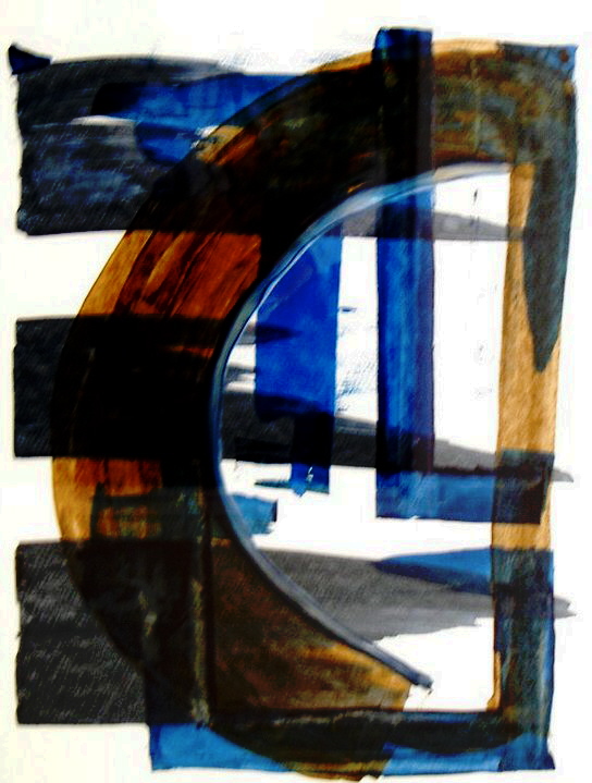 à travers  65cm x 50cm