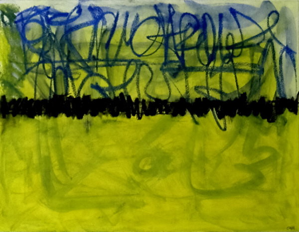 orage à l'horizon  50cm x 65cm