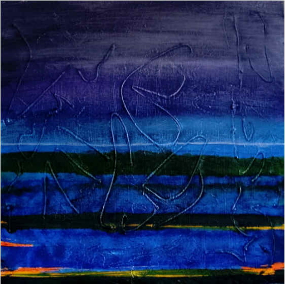 paysage pourpre  25cm x 25cm