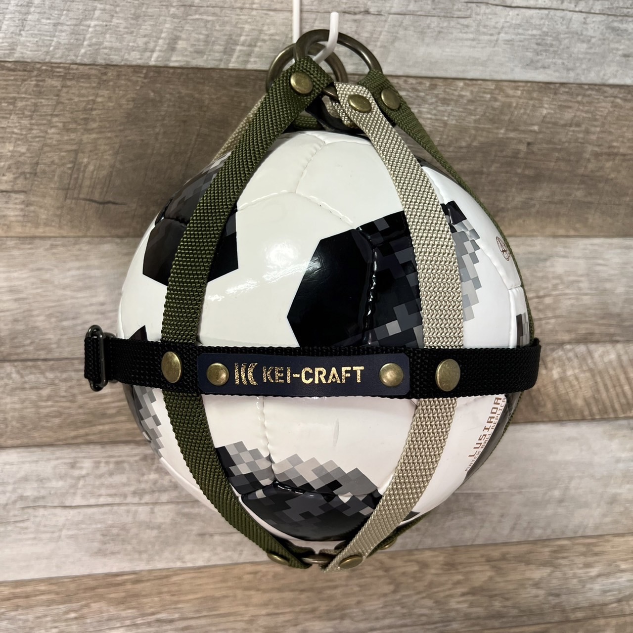 KEI-CRAFT ボールホルダー ボールホルダー（サッカー用） - ハンドメイドのボールホルダー