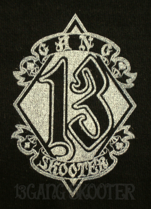 FLYING PISTON Tee(Black)/フライングピストンＴシャツ黒・フロント胸プリント