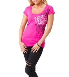 Metal Mulisha City Chick Scoop Shirt Pink  Our Price: 25.00