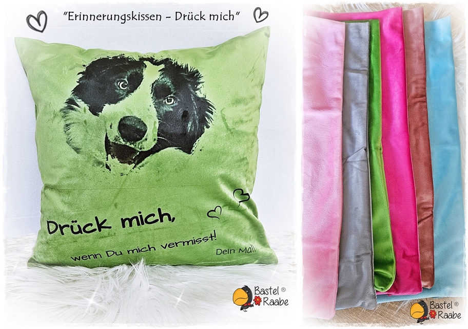 "Erinnerungskissen - Drück mich"