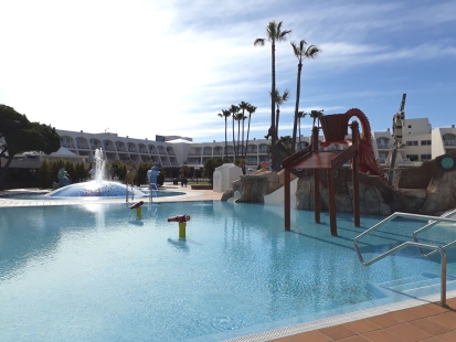 Kinderpool mit Rutschen, Hotel Iberostar Royal Andalus, Costa de la Luz, Spanien