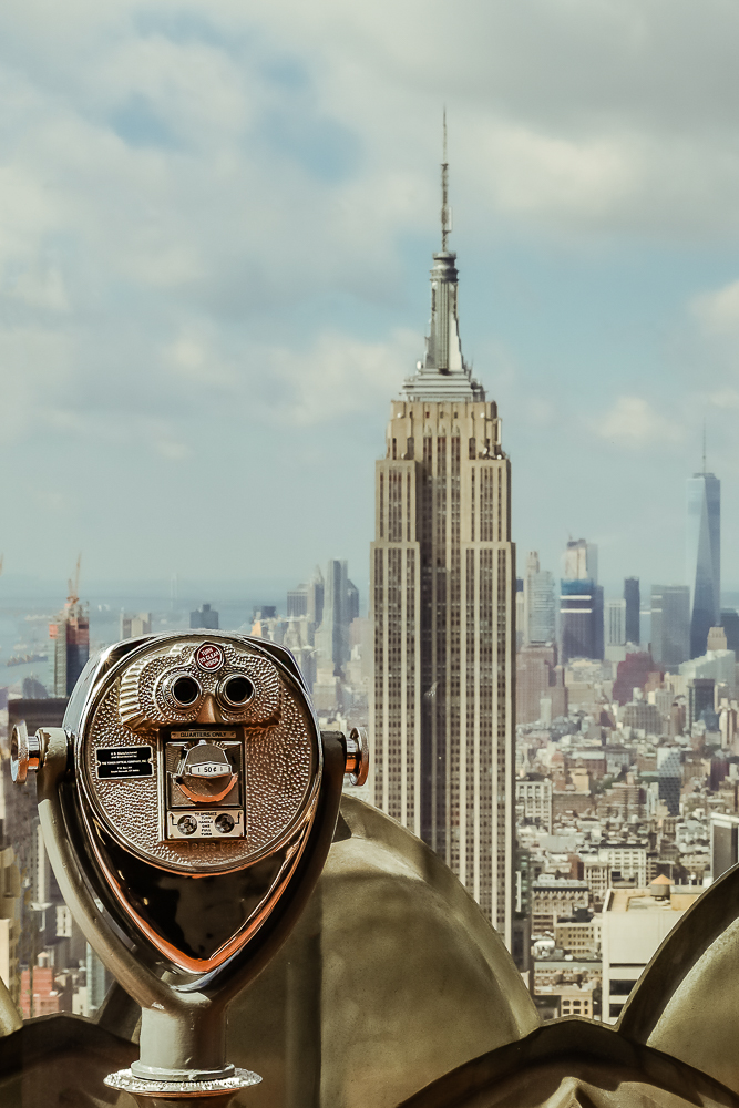 Empire State Building von Top of the Rock aus gesehen