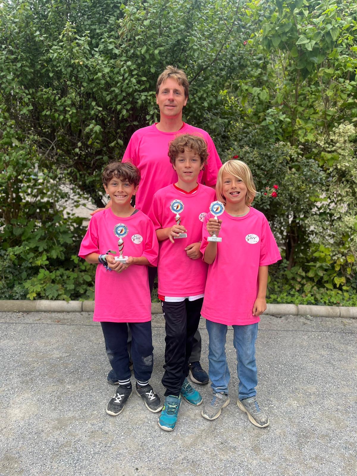 Team NRW Minimes: Valentin, Samuel, Vincent + Coach Daniel