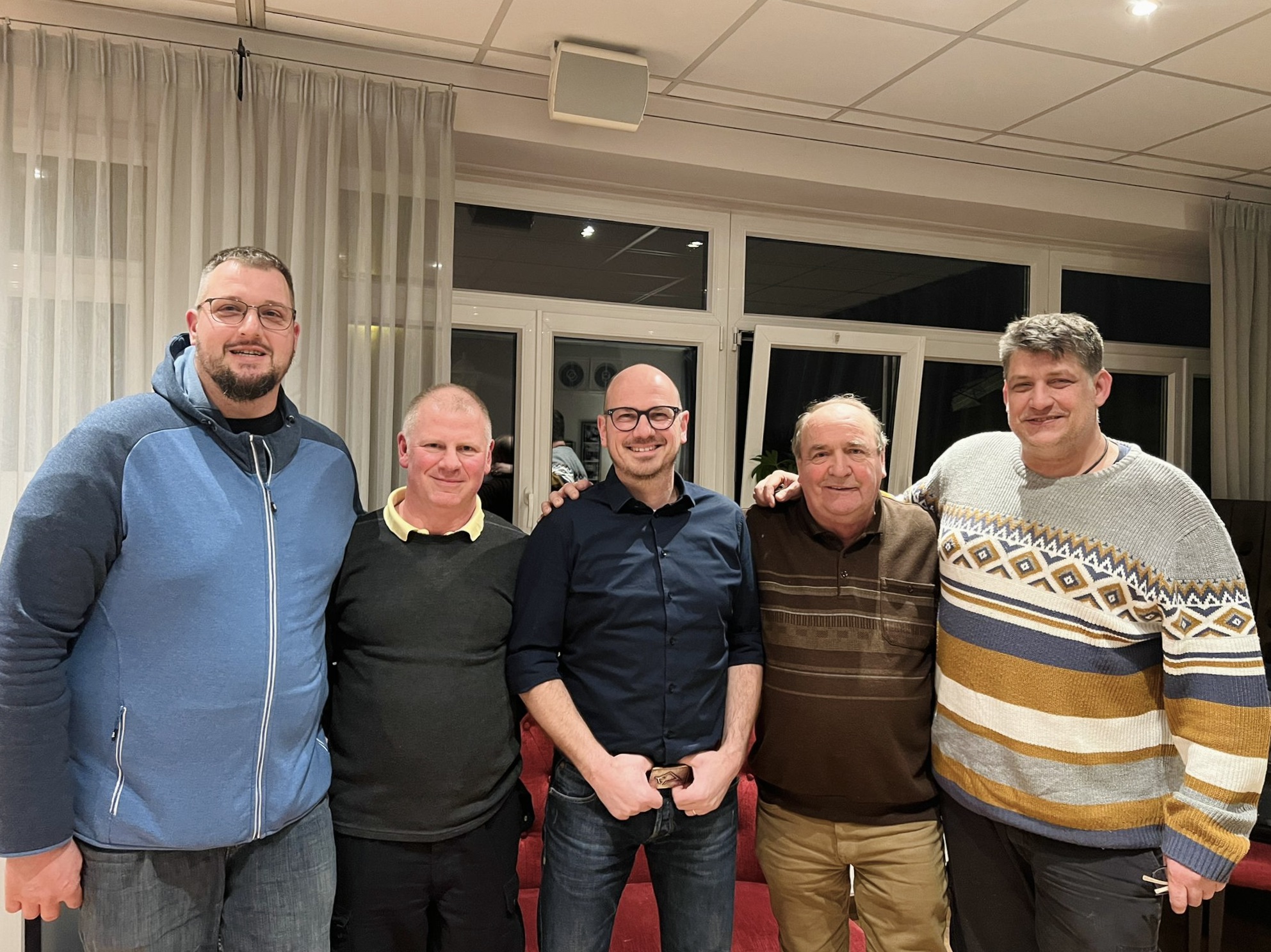 Der neue Vorstand: Thorsten, Thore, Oli, Kalle, Christian