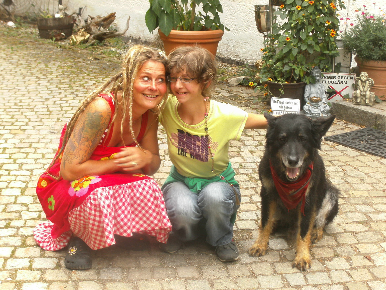 Mit meiner Freundin Patricia und Wolf