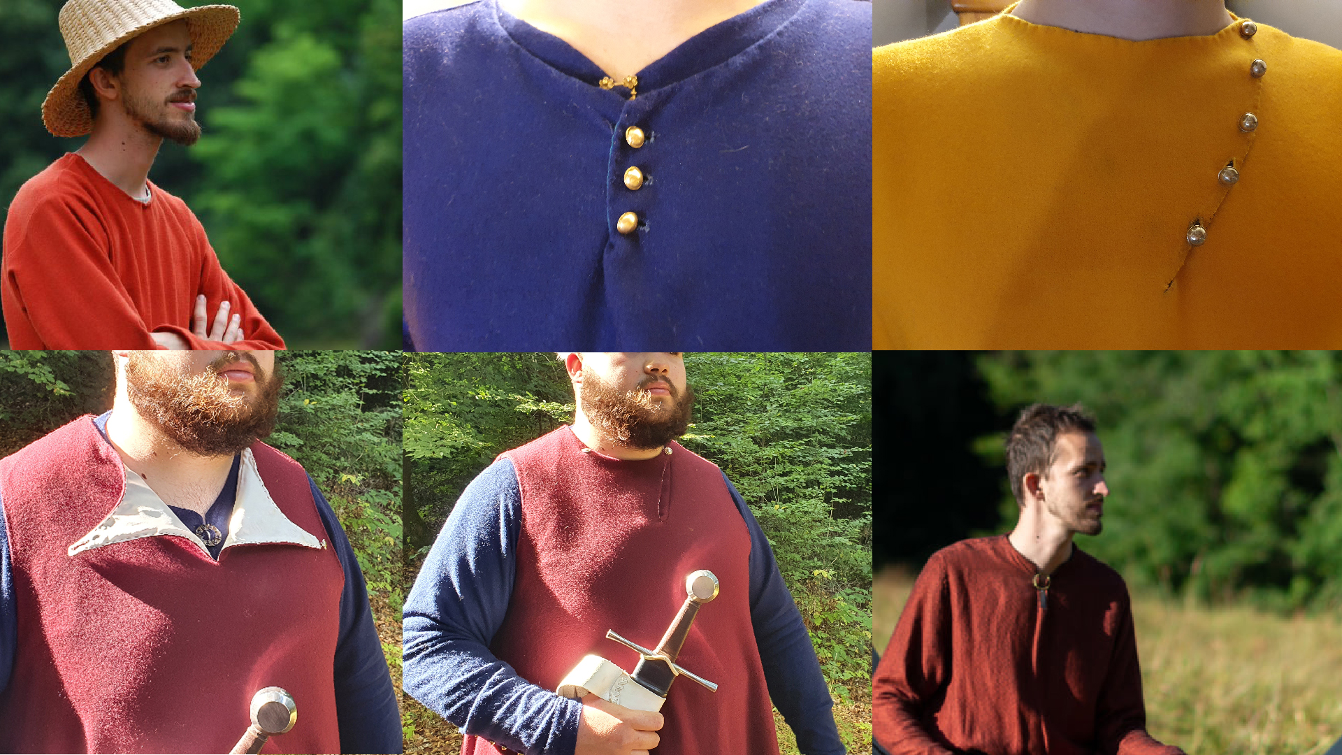 Les cols masculins au XIIIe siècle.