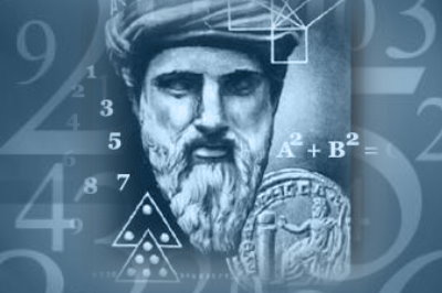 PYTHAGORE - Philosophe et mathématicien grec (570 - 490 avant JC). Fondateur d'une école mathématicienne  et mystique : L'Ecole Pytagoricienne.
