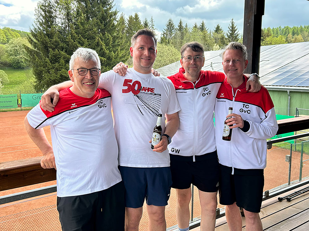 Unsere Herren40 Mannschaft am ersten Heimspieltag, Samstag, den 09.05.2026.