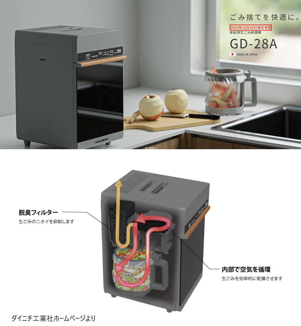 ダイニチ工業さんの生ごみ乾燥機