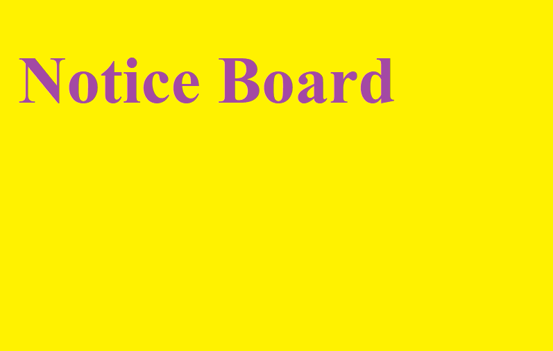 NOTICE BOARD