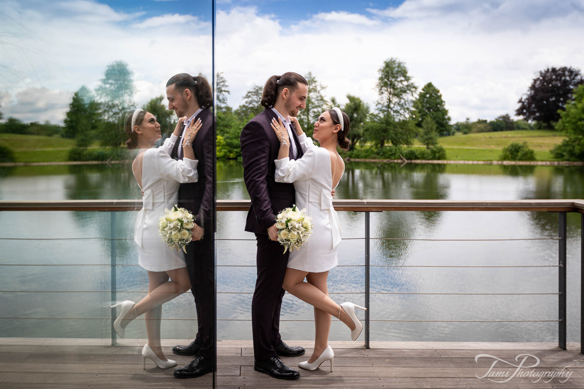 Hochzeitsfotograf Ulm - Brautpaarshooting Hotel Lago Friedrichsau Ulm