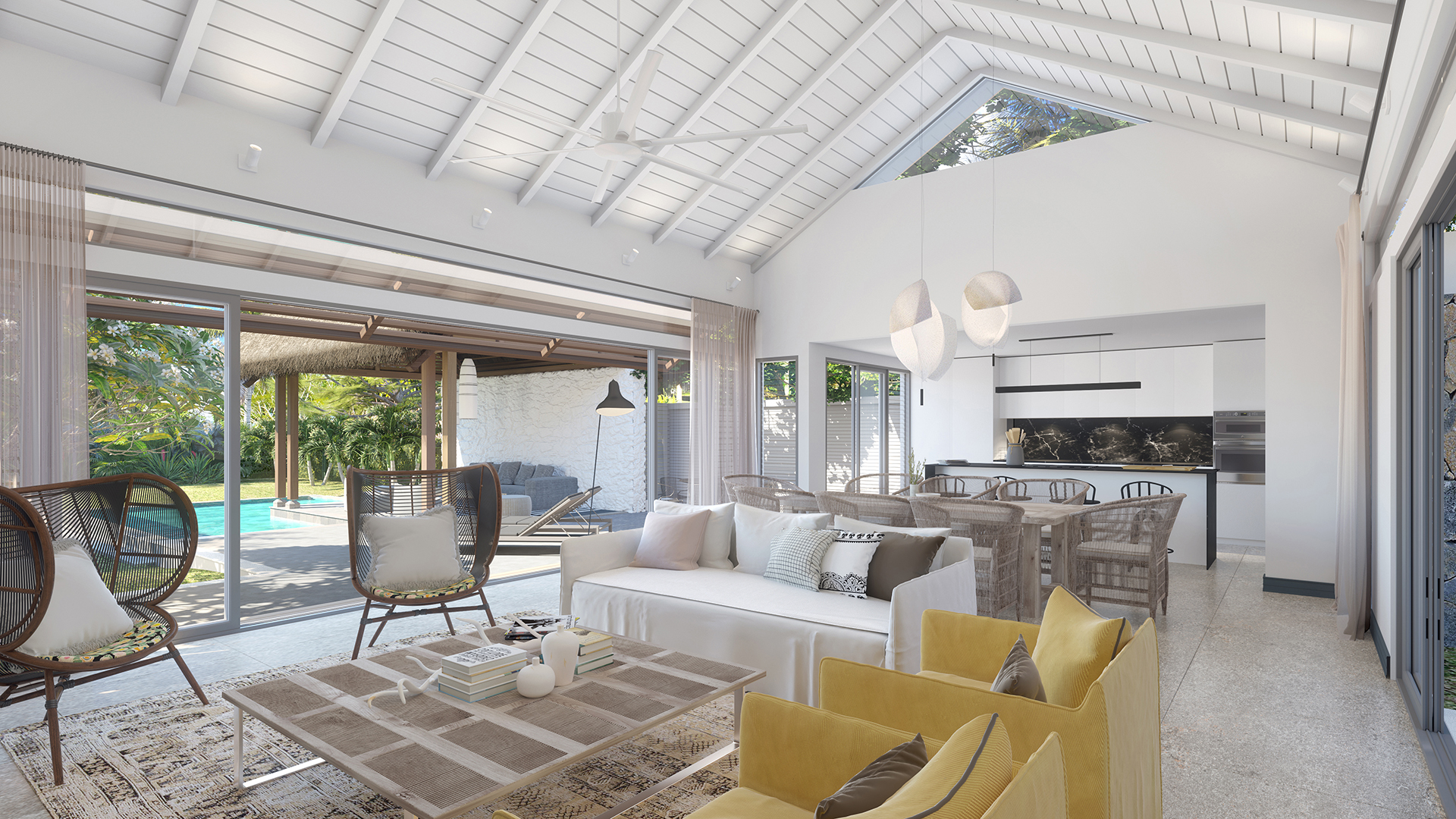 nouveau programme de villas contemporaines et de luxe à l'île Maurice : Les VUES du REMPART TAMARIN