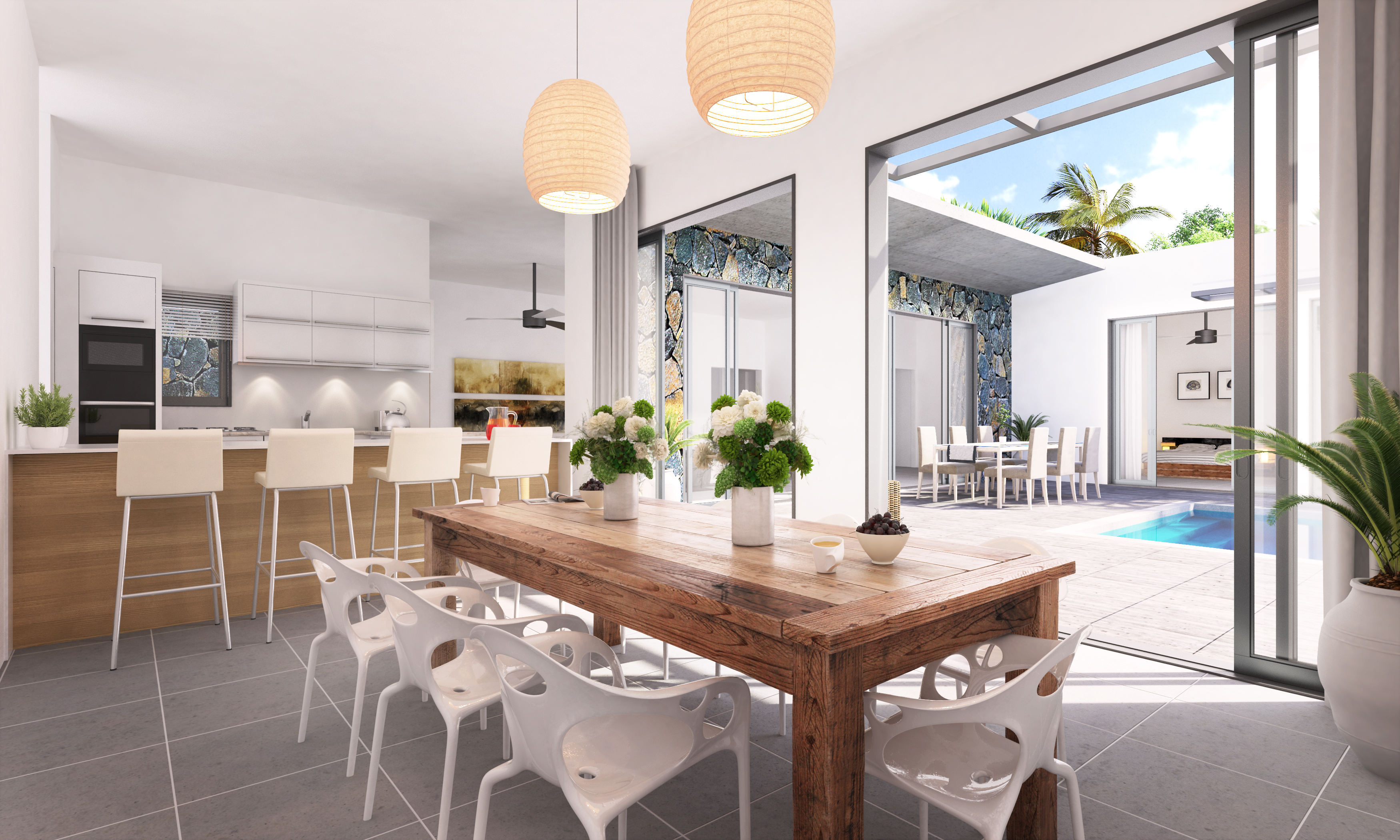 Villas Le mont olympe type HERMES PDS ILE MAURICE GRAND BAIE