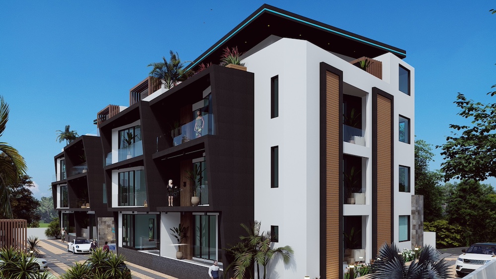 JINVESTY ILE MAURICE vous propose cette nouvelle résidence R+2 de luxe vue mer flic en Flac ouest île Maurice