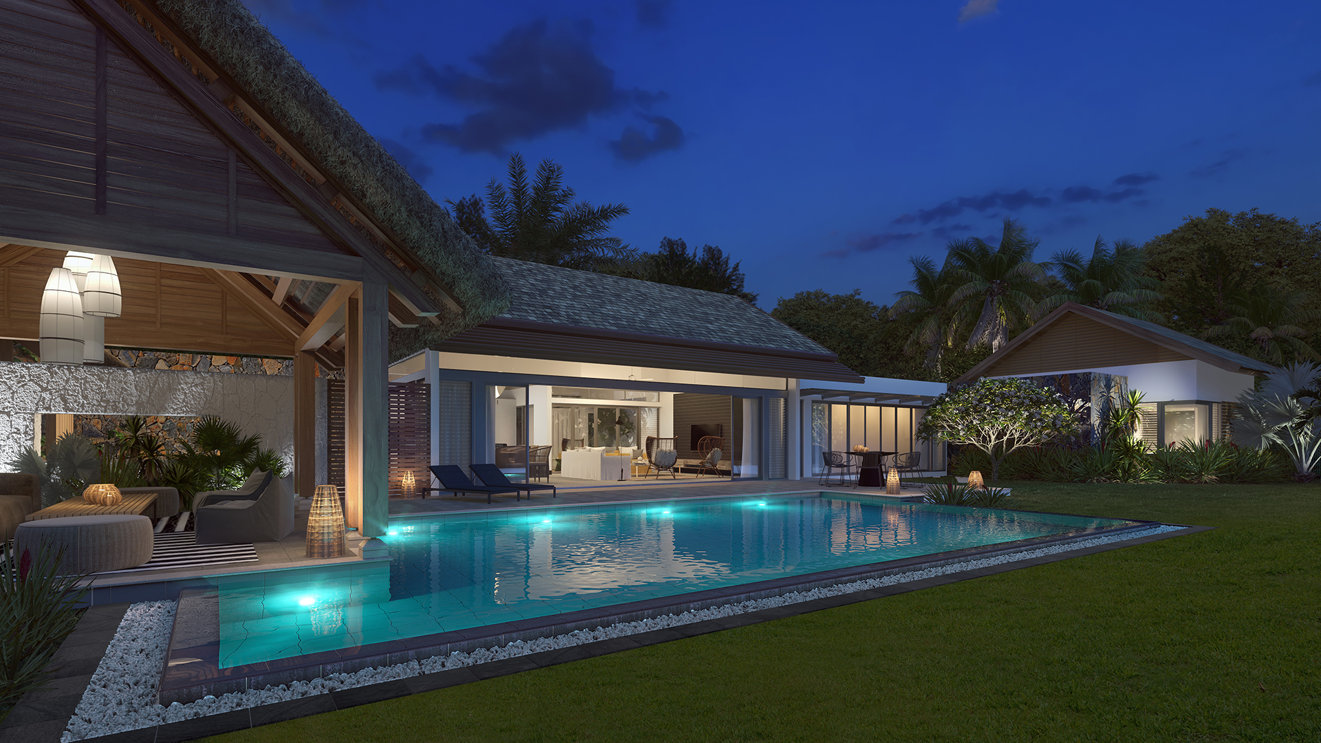 nouveau programme de villas contemporaines et de luxe à l'île Maurice : Les VUES du REMPART TAMARIN