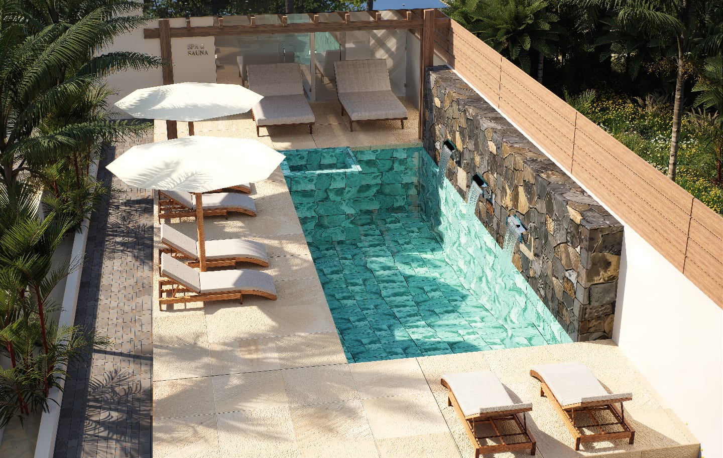 nouvelle résidence d'appartements de luxe PALM PRESTIGE à Mont Choisy proche Golf et Grand baie à l'île Maurice