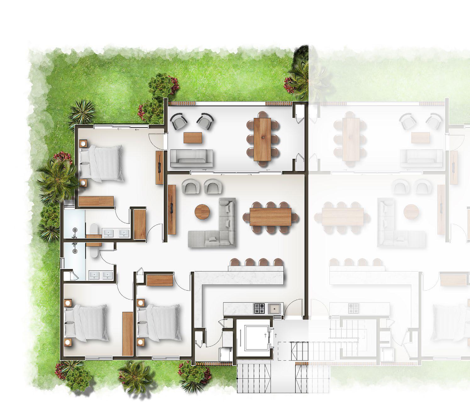 AZULINA appartements et penthouses G+2 haut de gamme vue mer à pointe aux biches nord île Maurice